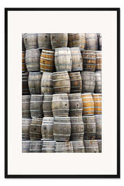 Gerahmter Kunstdruck Weinfässer