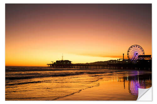 Wall sticker Santa Monica Pier in the evening