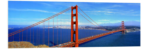 Foam board print Golden Gate bridge from above