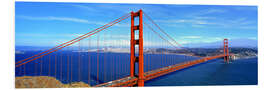 Foam board print Golden Gate bridge from above