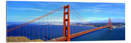 Tableau en plexi-alu Golden Gate bridge d&#039;en haut