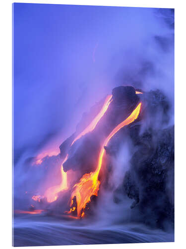 Tableau en verre acrylique Éruption du volcan Kilauea