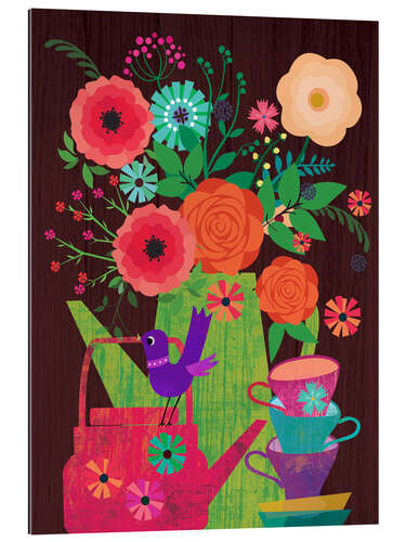 Gallery print Flowers in the coffee pot