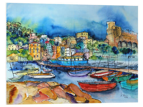 Tableau en PVC Au port de Lerici en Ligurie