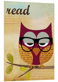 Foam board print Read Nerd Owl