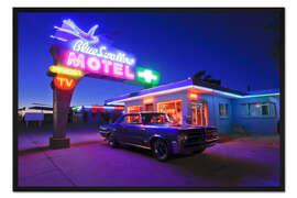 Gerahmter Kunstdruck Das berühmte Blue Swallow Motel