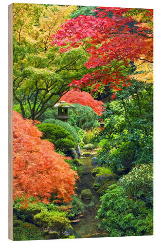 Tableau en bois Érables dans le jardin japonais