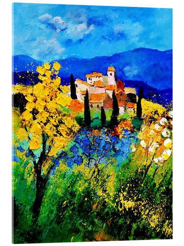 Acrylic print Village in Provence