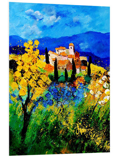 Foam board print Village in Provence