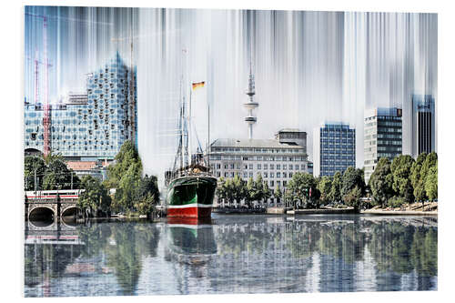 PVC-tavla Hamburg Germany World Skyline