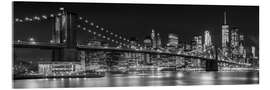 Cuadro de metacrilato  Vista de Nueva York por la noche - Melanie Viola