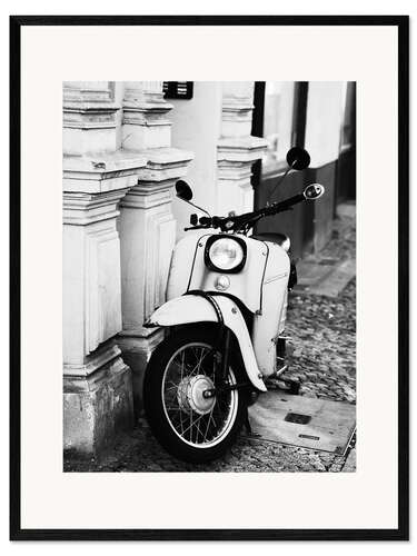 Impresión de arte enmarcada Moto antigua