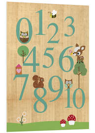 Foam board print Educational Numbers - learn to count