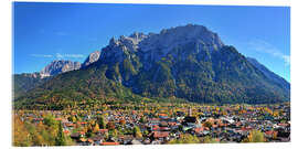 Acrylic print Mittenwald with Karwendel mountain