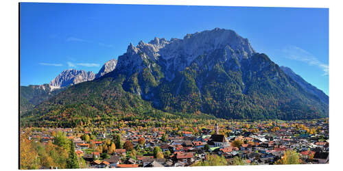 Aluminium print Mittenwald with Karwendel mountain