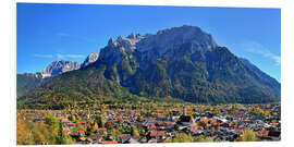 Foam board print Mittenwald with Karwendel mountain