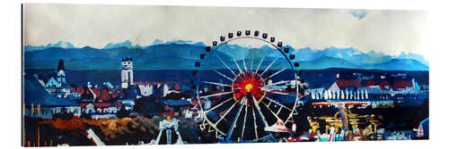 Gallery print Munich Oktoberfest with Alps Panorama