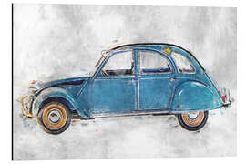 Magnettafel Oldtimer - blau