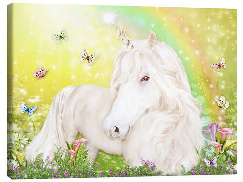 Tableau sur toile Licorne du bonheur