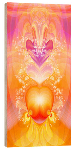 Wood print Spirit Love - I follow my loving heart