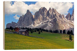 Wood print Dolomites