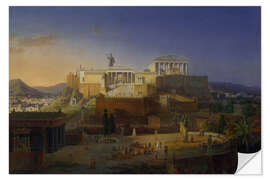 Selvklebende plakat The Acropolis of Athens, 1846