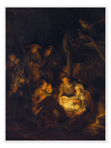 Poster L'Adoration des bergers, 1646