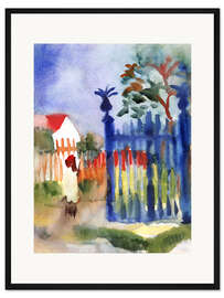 Gerahmter Kunstdruck Gartentor