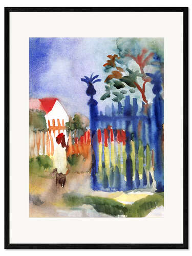 Impression artistique encadrée Portrail du jardin