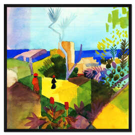 Gerahmter Kunstdruck Landschaft am Meer