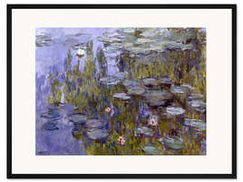 Gerahmter Kunstdruck Seerosen (Nympheas)