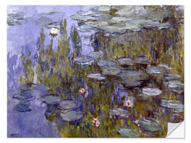 Selvklebende plakat Water Lilies (Nympheas)