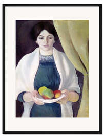 Gerahmter Kunstdruck Portrait mit Äpfeln