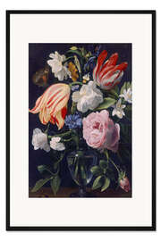 Gerahmter Kunstdruck Vase mit Blumen