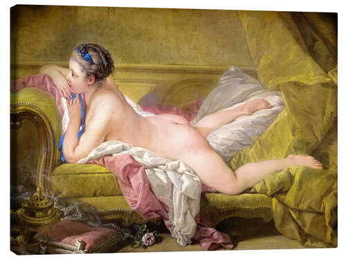 Canvas print Resting girl, Louise O'Murphy