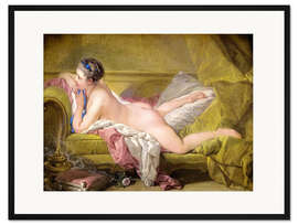 Gerahmter Kunstdruck Ruhendes Mädchen (Louise O'Murphy)