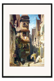 Gerahmter Kunstdruck Der Briefbote im Rosental