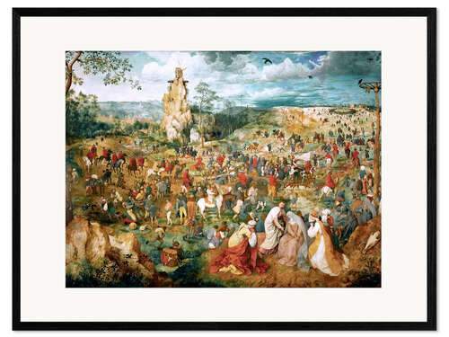 Ingelijste kunstdruk Christ Carrying the Cross