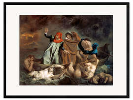 Gerahmter Kunstdruck Dante und Virgil in der Hölle (Die Dante-Barke)