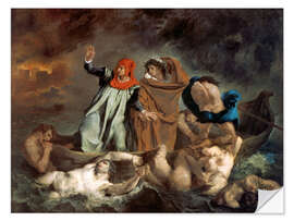 Muursticker Dante and Virgil in hell (The Dante Bark)