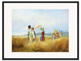 Gerahmter Kunstdruck Der Sonntagsspaziergang