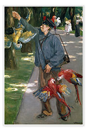 Print  Man with Parrots - Max Liebermann