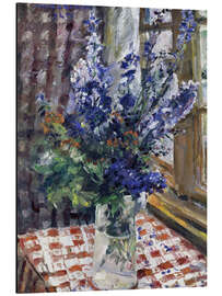 Aluminiumtavla Glass vase with Larkspur. 1924