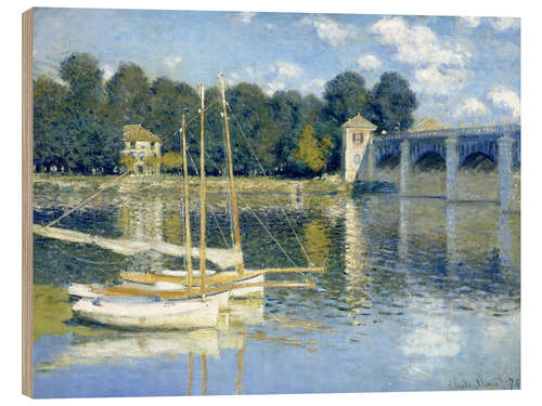 Wood print The Argenteuil Bridge