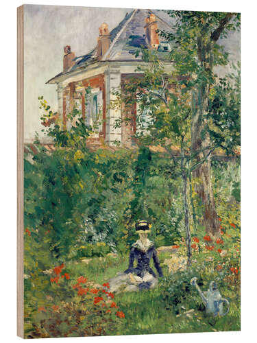 Holzbild Marguerite im Garten von Bellevue. 1880