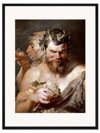 Gerahmter Kunstdruck Zwei Satyre