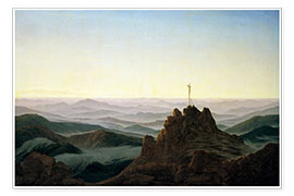 Wall print  Morning in the Giant Mountains - Caspar David Friedrich