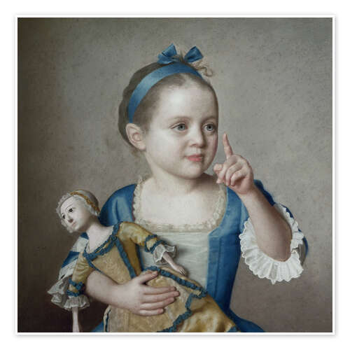 Poster Fille avec la poupée