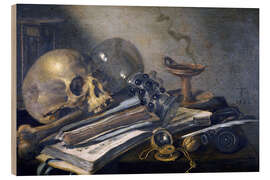 Quadro de madeira Vanitas still life. 1656