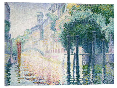 Quadro em acrílico Kanal in Venedig. Um 1904